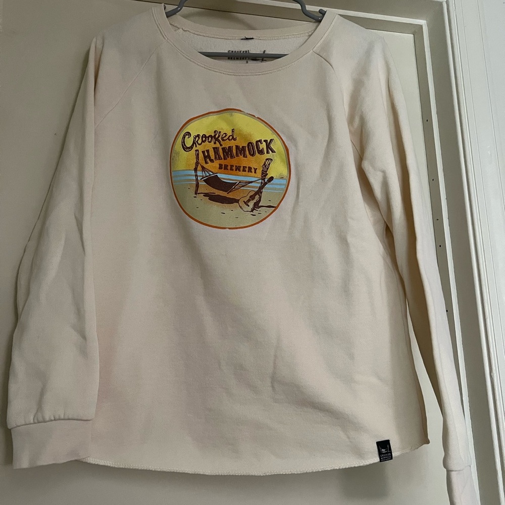 cream colored crewneck